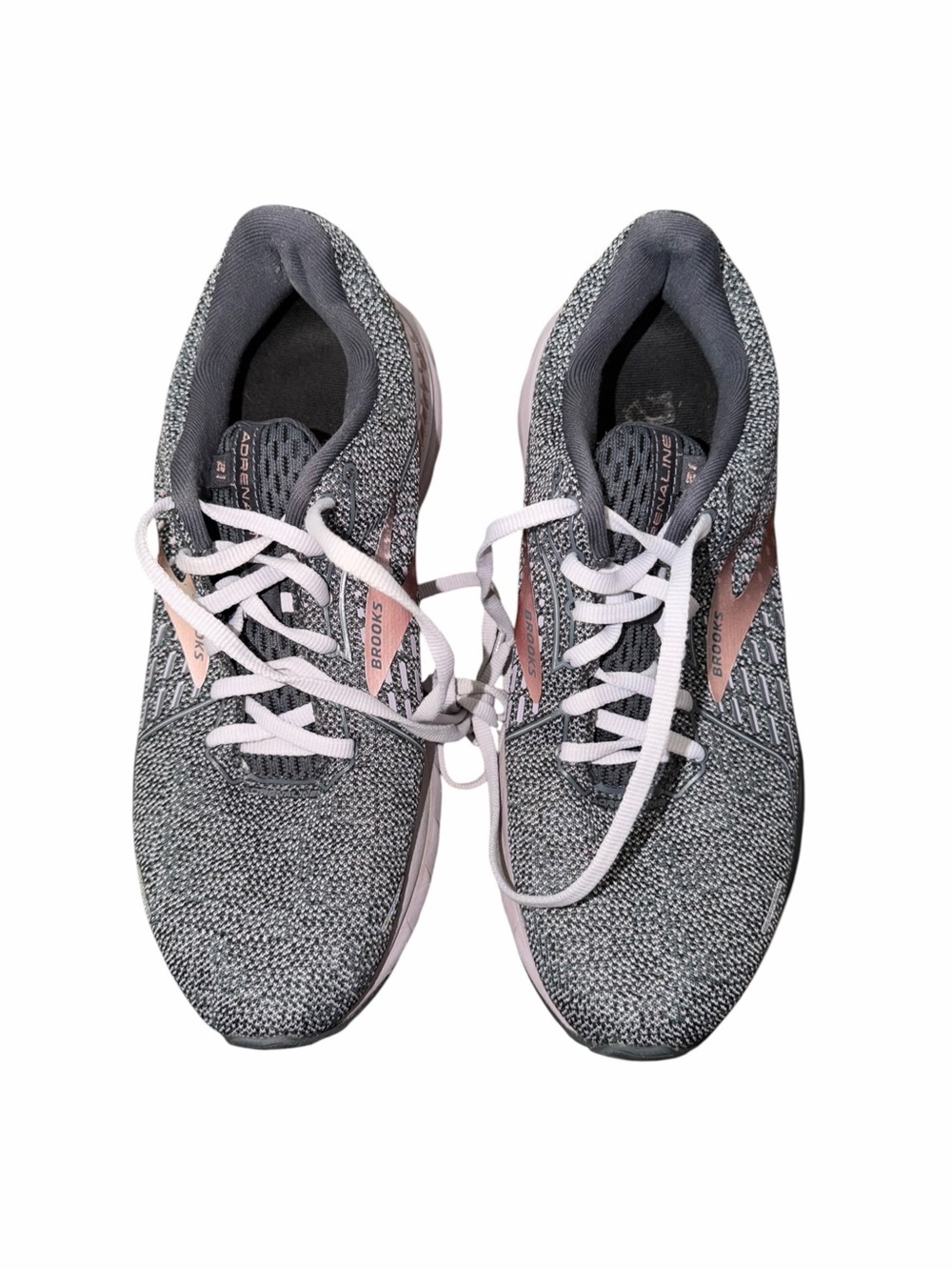 Brooks Adrenaline GTS 21 Women’s Running Shoes Gray Rose Gold Size 9.5